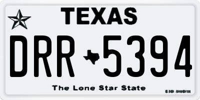 TX license plate DRR5394