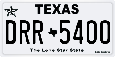 TX license plate DRR5400