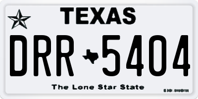 TX license plate DRR5404