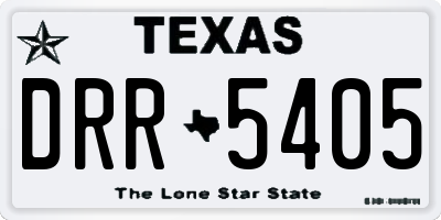 TX license plate DRR5405