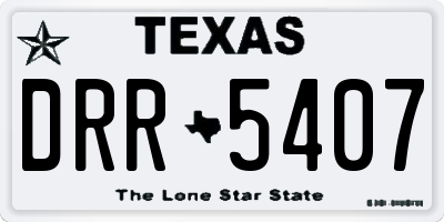 TX license plate DRR5407