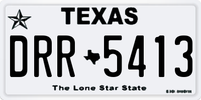 TX license plate DRR5413