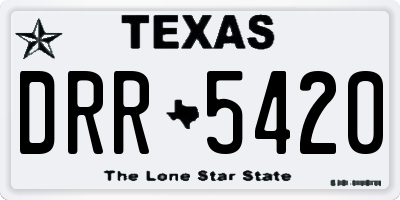 TX license plate DRR5420