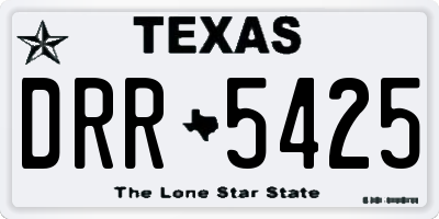 TX license plate DRR5425