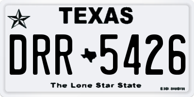 TX license plate DRR5426