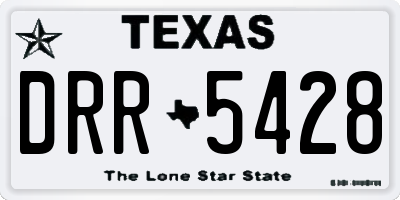 TX license plate DRR5428