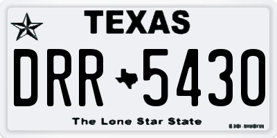 TX license plate DRR5430