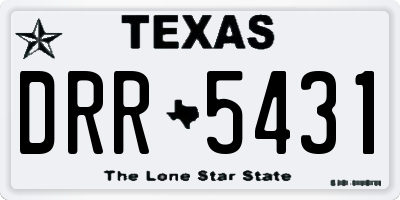 TX license plate DRR5431