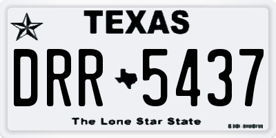 TX license plate DRR5437