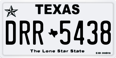 TX license plate DRR5438