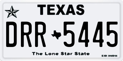 TX license plate DRR5445
