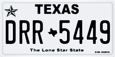 TX license plate DRR5449