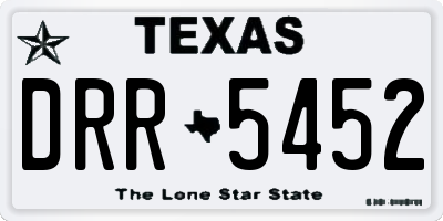 TX license plate DRR5452