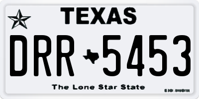 TX license plate DRR5453