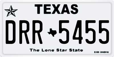 TX license plate DRR5455