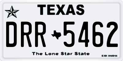 TX license plate DRR5462