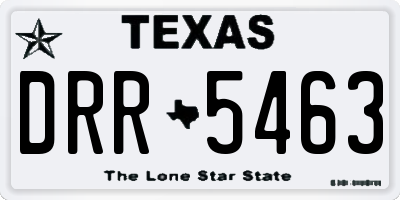 TX license plate DRR5463
