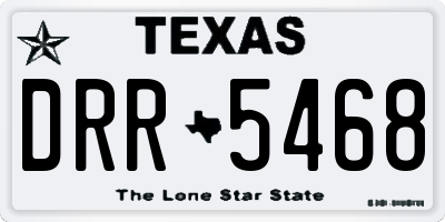 TX license plate DRR5468