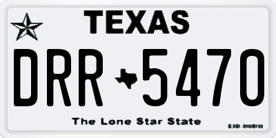 TX license plate DRR5470