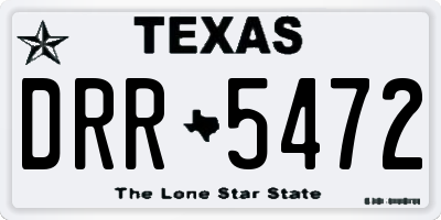 TX license plate DRR5472