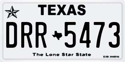 TX license plate DRR5473
