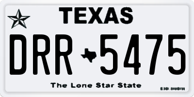 TX license plate DRR5475