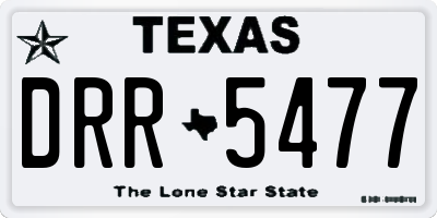 TX license plate DRR5477