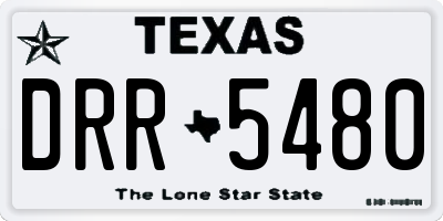 TX license plate DRR5480