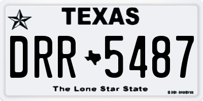 TX license plate DRR5487