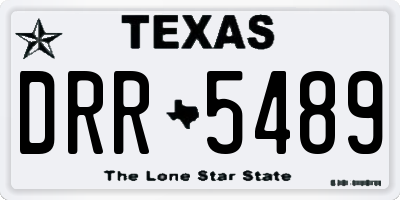 TX license plate DRR5489