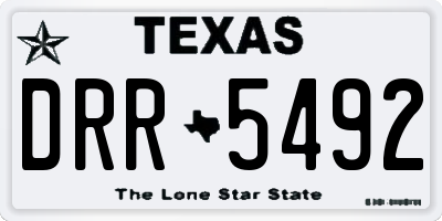 TX license plate DRR5492
