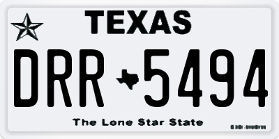 TX license plate DRR5494