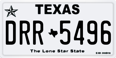 TX license plate DRR5496