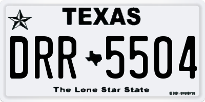 TX license plate DRR5504