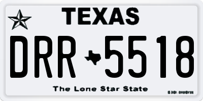 TX license plate DRR5518