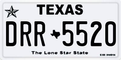 TX license plate DRR5520