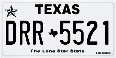 TX license plate DRR5521
