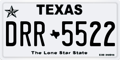 TX license plate DRR5522