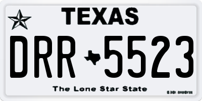 TX license plate DRR5523