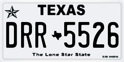 TX license plate DRR5526