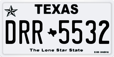 TX license plate DRR5532
