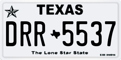 TX license plate DRR5537