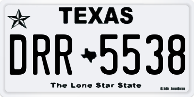 TX license plate DRR5538
