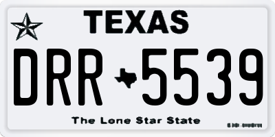 TX license plate DRR5539