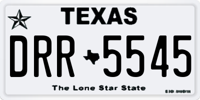 TX license plate DRR5545