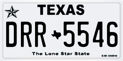 TX license plate DRR5546
