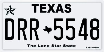 TX license plate DRR5548