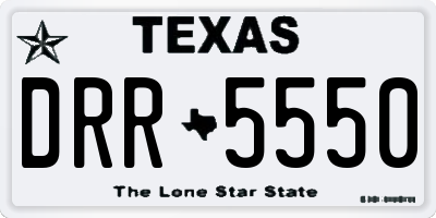TX license plate DRR5550