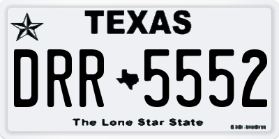 TX license plate DRR5552