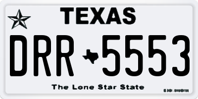 TX license plate DRR5553